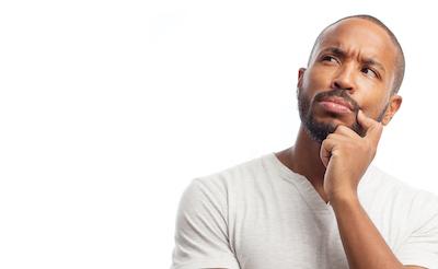 A man thinking