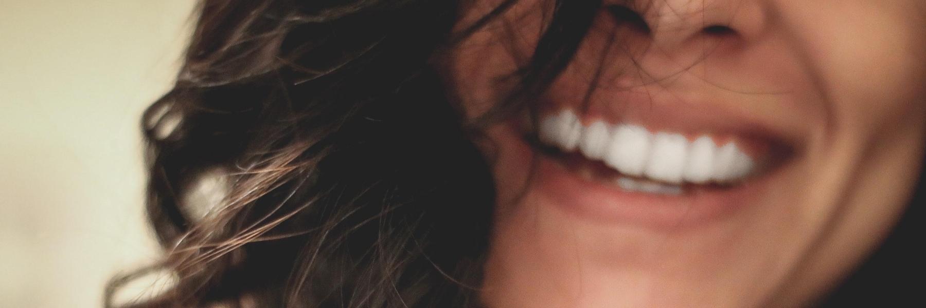 Close up of white teeth 
