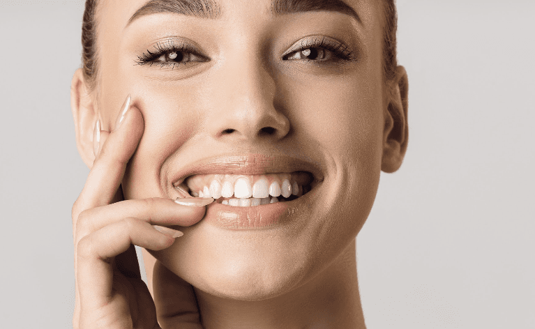 Woman with white teeth | teeth whitening Vancouver