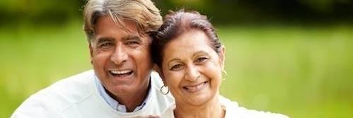 A couple smiling outside | gum disease Vancouver