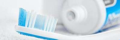 A toothbrush and toothpaste