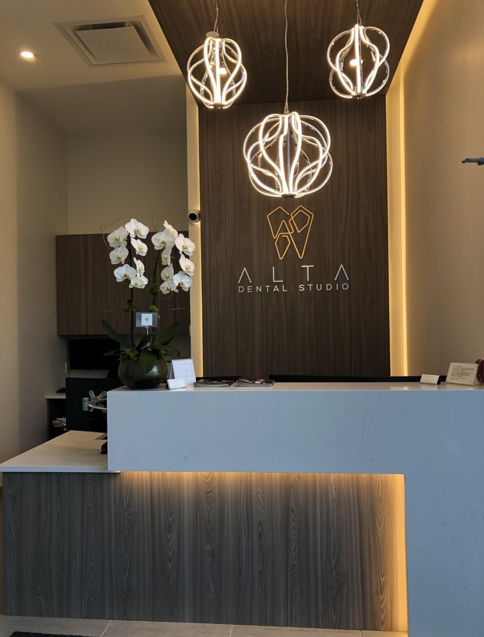 Front desk at Alta Dental Studio in Vancouver